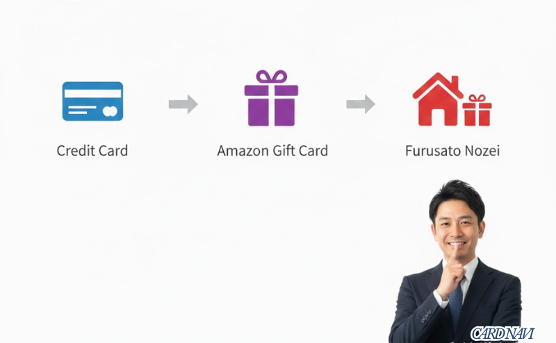 クレジットカードでAmazonギフト券を購入し、それをふるさと納税に充てる資金循環