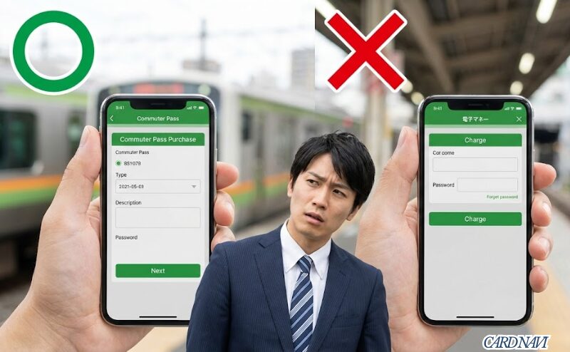 100万円修行における定期券購入（対象）と電子マネーチャージ（対象外）の違い