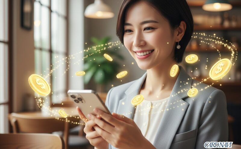 UCプラチナカードでポイントを貯める女性のイメージ