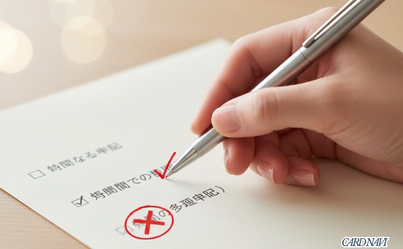 プラチナカード申し込み前に信用情報や多重申し込みがないかを確認する女性