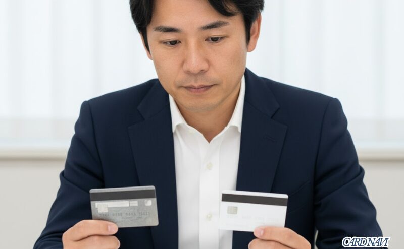 既存会員が三井住友カード（NL）の切替と新規発行で迷っている様子